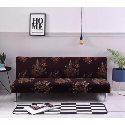 Elastic Sofa Bed Cover Spandex Protector Slipcover Armless Sofa Bed Covers For Living Room All-inclusive Sofa Bed Couch Cover
