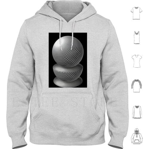 Escher-Three Spheres I Hoodies Long Sleeve Relativity Cornelis Escher Mc M C Hands Graphic Artists Vector Impossible