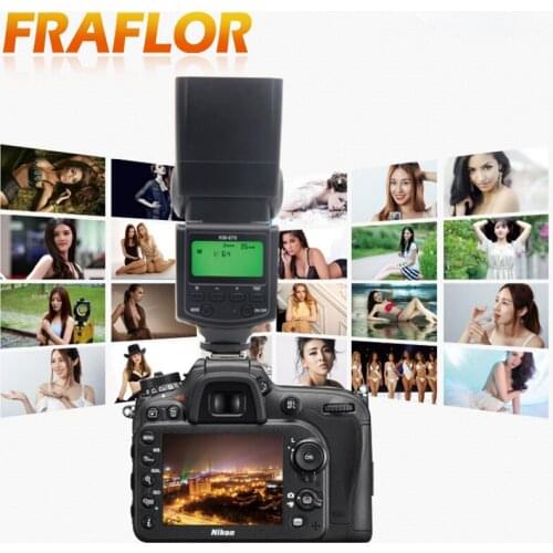 FM-670 LCD Flash Speedlite Light for Standard Hot Shoe Recycle Time 2.8s For DSRL Fujifilm Olympus Nikon Canon 650D 550D 450D