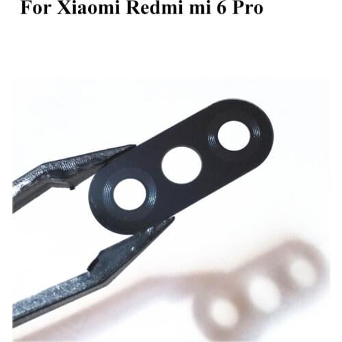For xiaomi mi Redmi 6 Pro Rear Back Camera Glass Lens Cover Replacement Parts With Sticker Glue For xiaomi mi Redmi6 Pro 6pro