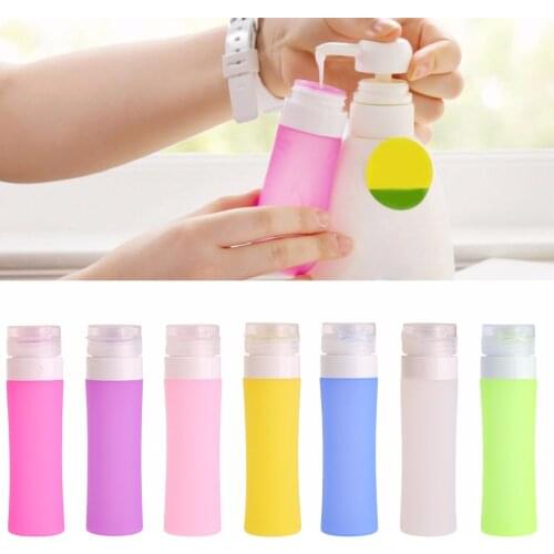 Hot! Portable Refillable Silicone Bottle Traveler Lotion Shampoo Bath Containers 80ML/60ML/38ML