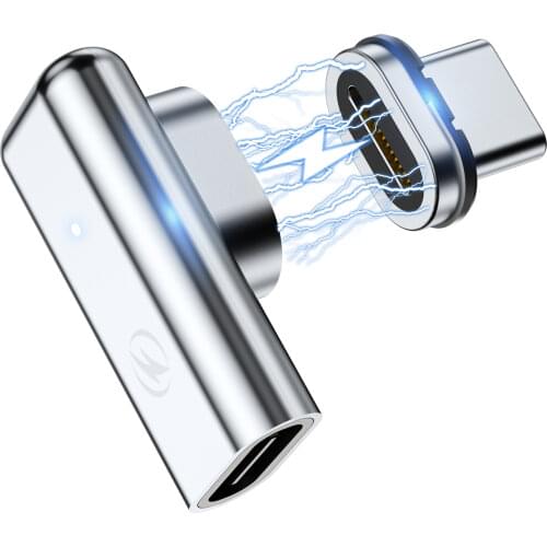 FONKEN Magnetic USB C Adapter 24 Full Pin for 100w Fast Charging 4K Video 10Gbs Data Transfer Usbc to USB-C Magnetic Connector