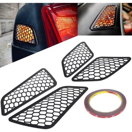 Motorcycle Front Rear Turn Signal Indicator Light Protector Cover for VESPA GTS 125 250 300 all years