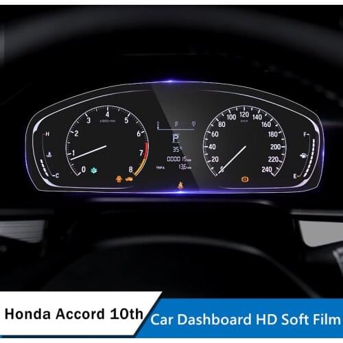 Car Driving Dashboard Soft HD Screen Protective Film For Honda Accord 10th 2018 2019
