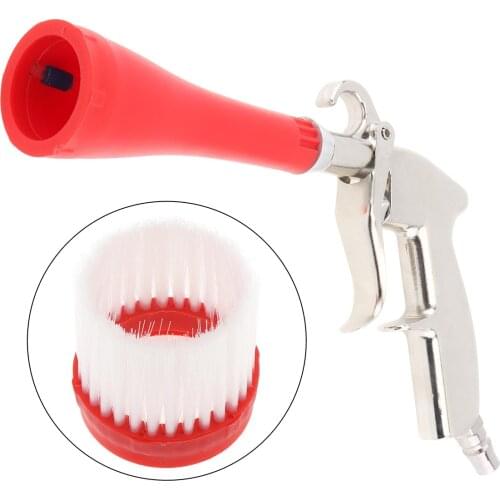 High Pressure Pneumatic Duster Air Blow Gun with 12cm Hose Connector and Cleaner Brush Head for Dust Removal Car Wash