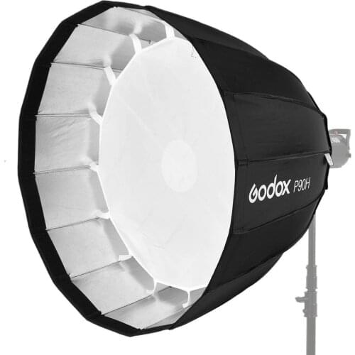 Godox Portable P90h 90CM Deep Parabolic Softbox Bowens Mount Studio Flash Speedlite Reflector Photo Studio Softbox