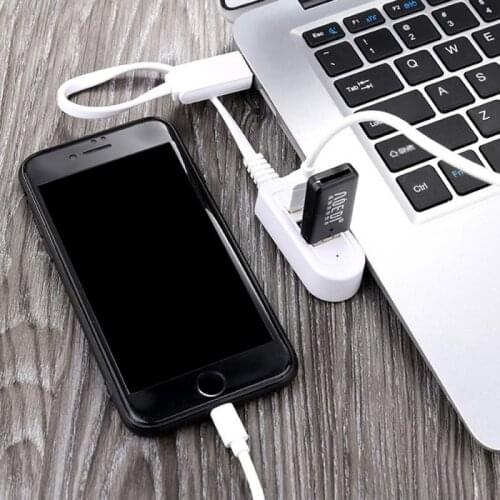 3 In 1 Splitter Multi-port Hub USB Hub 3USB Multi-function 3A Charger Converter Extension Line Expansion For PC Computer