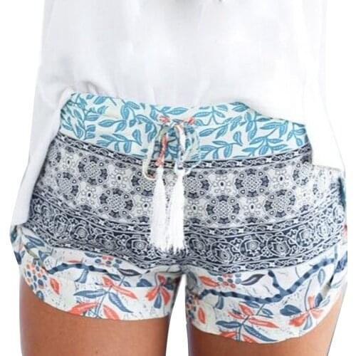2021 New Fashion Shorts Women Sexy Hot Pants Summer Casual Shorts High Waist Short Pants Bohemia Printed Casual Home Wear Шорты