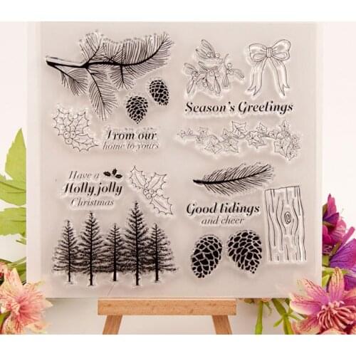Stampin Up Stamps and Dies 2021 New Arrivals Leaves trees Bowknot Clear Stamp Transparent Rubber Stamping Seal Handmade DIY Tool