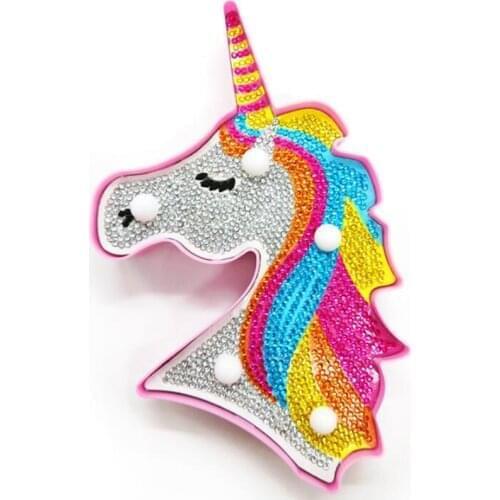 LED Decoration Light Animal unicorn DIY Full Drill Diamond Painting Light Bedroom Night Lamp Home Desk Decorative Night Lamp