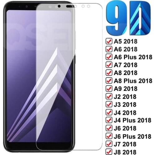 9D Protective Glass For Samsung Galaxy A5 A7 A9 J2 J8 2018 A6 A8 J4 J6 Plus 2018 A10 A30 A50 A70 Tempered Glass Screen Protector