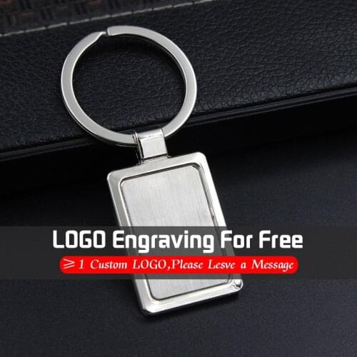 10Pcs Customized Logo Keychain Lettering Tag Business Keyrings Metal Engrave Name Personalized Car Decoration Women Men Gift