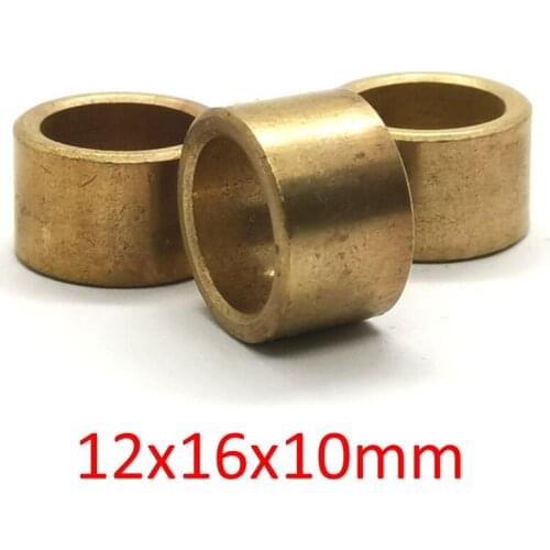 2pcs/lot 12x16x10mm copper alloy 12mm shaft auto gear box bushing truck starter motor self lubricate Bearing bronze bush