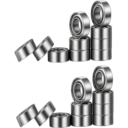 20Pcs MR106-ZZ Bearing 6 X 10 X 3Mm Metal Shielded Ball Bearing Pre-Lubricated With Grease Radial Ball Bearing