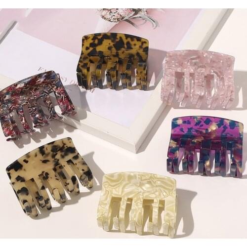 2020 New Hyperbole Big Marble Acrylic Hair Claw Clips Big Size Makeup Hair Styling Barrettes for Women Hair Accessories