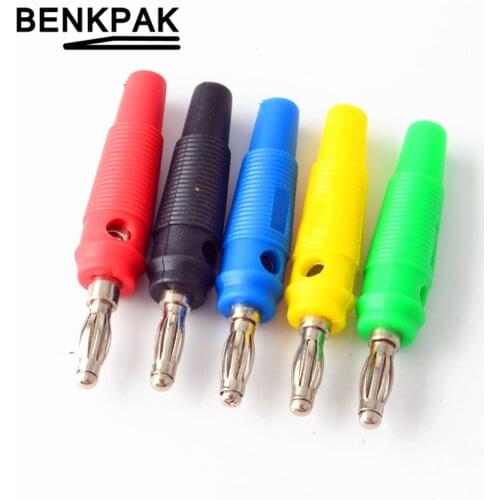 5pcs 4MM Banana Plug Audio Speaker Connectors Amplifier Speaker Binding Post 4mm Banana Jack Plug For Cable Terminals
