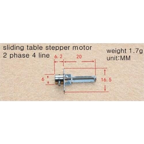 5PCS (imported) micro sliding table stepper motor,slip sheet,screw rod/lead screw 2 phase 4 line stepper motor