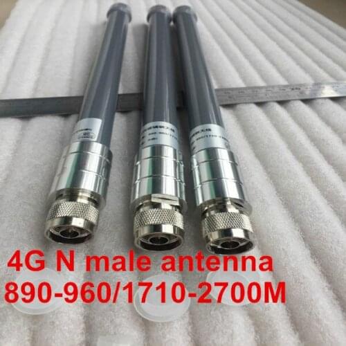 4G LTE wifi signal receiving fiberglass antenna N male type 700-2700MHz 3dBi