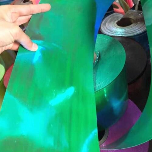 Sequins Sheet Dark Green AB 15.8cm*400cm Sequins Raw Material PVC Arbitrary Cutting For Crafts Wedding Arrangement