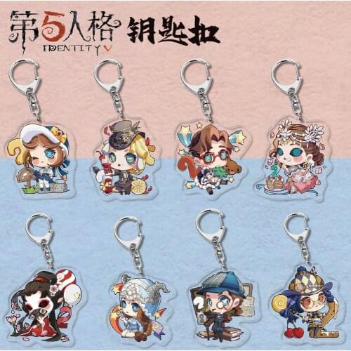 Identity V Keychain Acrylic Man Key Chain Aesop Carl Women Key Ring Game Pendant Kids Key Holder Jewelry