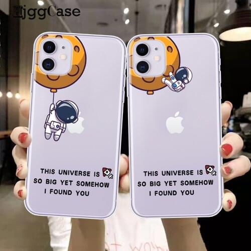 Soft Astronaut Pattern Phone Case For iPhone 12 Pro Max 11 X XS XR XSMAX SE 2020 8 8Plus 7 7Plus 6 6S Plus TPU Silicone Cover