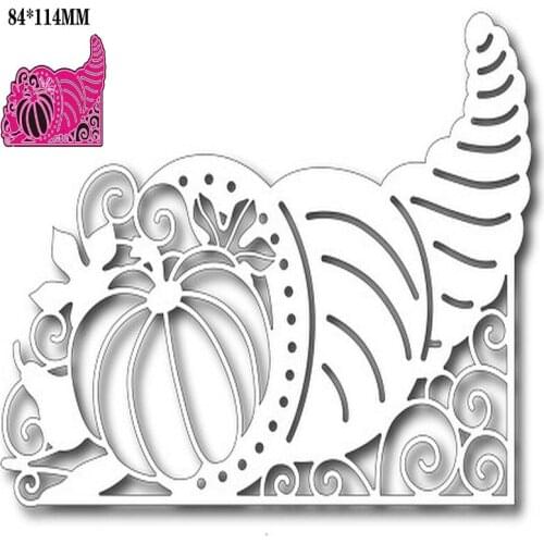 Elegant Conucopia Metal Cutting Dies Decoration Scrapbook Paper Craft Knife Mould Blade Punch Stencils