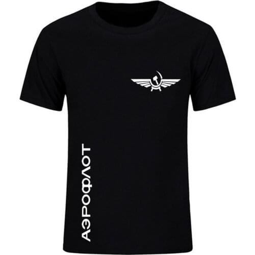Boutique T-shirt Aeroflot Tshirt CCCP Civil Aviation Print T Shirt USSR RUSSIA AIRFORCE RUSSIAN Top Quality Men Tees tops