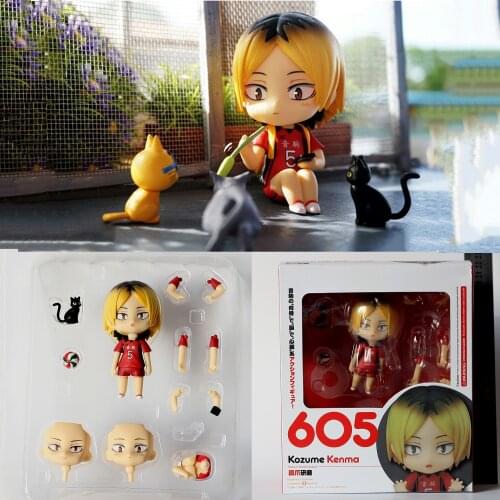 Haikyuu!! Kozume Kenma GSC 605# Clay Doll Haikyuu Figure Nekoma High School Setter Kozume Kenma Q Version Model Collectible Toys