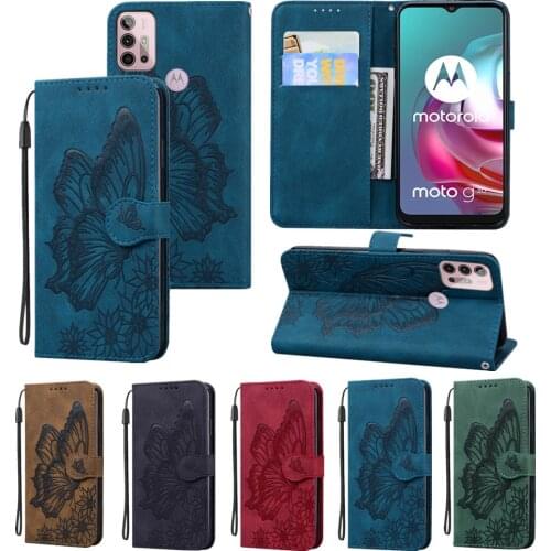 For Moto G30 Leather Case Flip Wallet Coque For Motorola G30 Cover Vintage 3D Embossed Card Holder Stand Full Protection Fundas