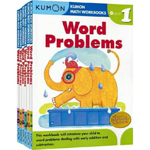 Kumon Math Workbooks English Workbook of Kumon Math Application Questions for Grade 1-6