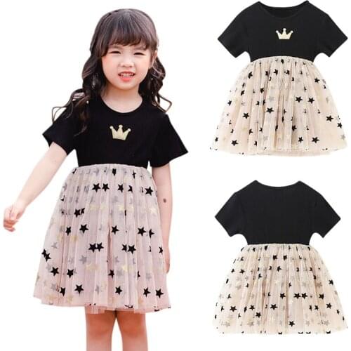 New Princess Baby Dress Toddler Infant Baby Girls Short Sleeves Dresses Summer Praty Birthday Dress