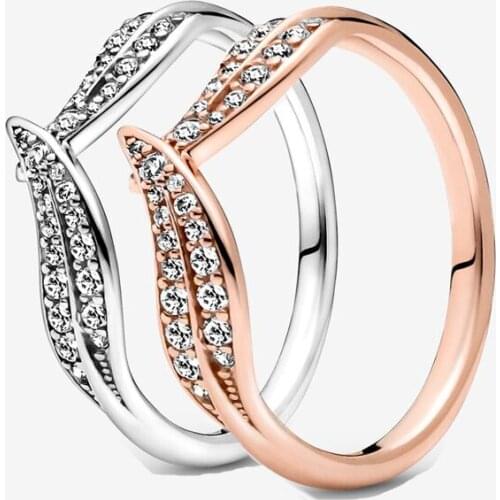 Real 925 Sterling Silver Simple style Classic Wish Ring Not Allergic For Women Hot Sell Fashion Brand Jewelry Crystal Ring