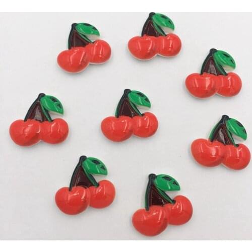 Resin Lovely Colorful Mini Cherry Flatback Cabochon Stone 30PCS Scrapbook DIY Decor Home Figurine Crafts OF140*3