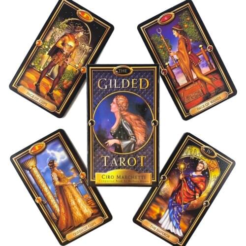 The Gilded Tarot Deck Leisure Party Table Game High Quality Fortune-telling Prophecy Oracle Cards With Guide Book