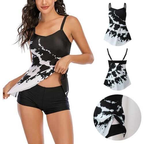 Sagace color ink large womens split solid Bikini Swimsuit Bikini Swimsuit beach bathing suit женская одежда 2021 Брючные костюм