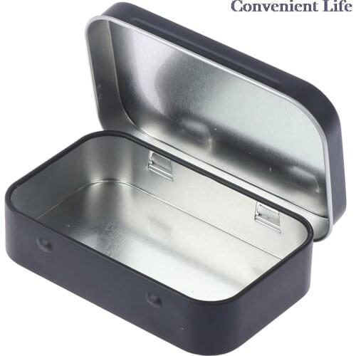 Cigarette Case Box Black Tobacco Storage Box humidor rolling paper box Jewelry Candy Coin Key Organizer Tin Flip Gifts Sealed