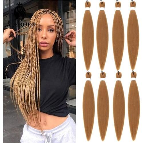 Synthetic Braiding Hair Ombre Extensions Hair for Braids 26 Inch Easy Hair Braid Low Temperature Fiber Hot Water Setting Alororo