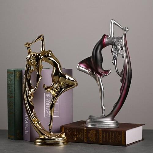 Nordic Ins Creative Resin Ballet Girl Sculpture Ornaments Home Wine Cabinet Office Desktop Furnishings Crafts Girl Birthday Gift