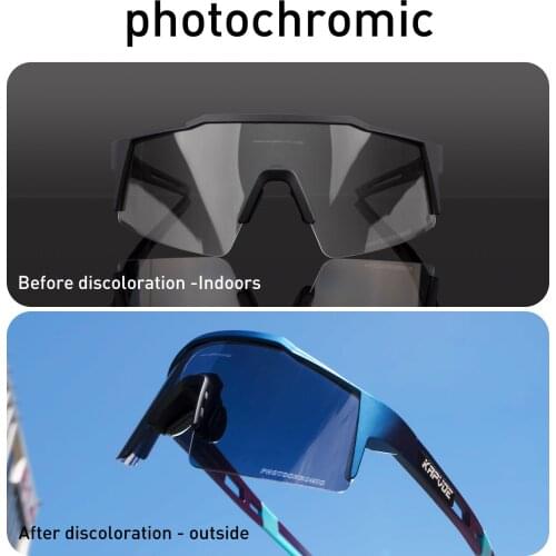 Kapvoe Photochromic Cycling Glasses Outdoor Sports Goggles MTB Bike Men Women Cycling Sunglasses UV400 Eyewear MTB Sunglasses