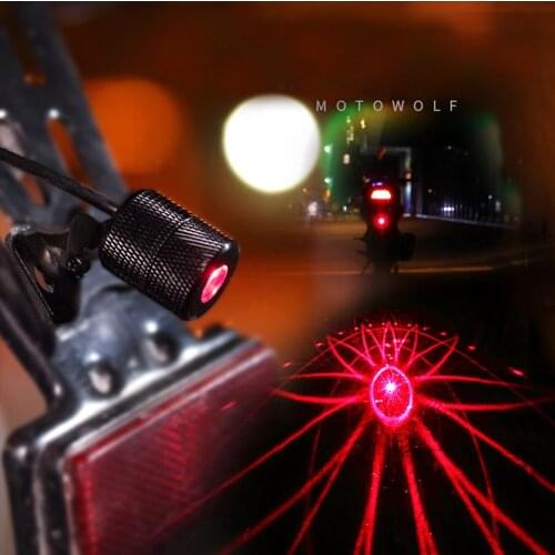 Universal 8-36V Motorcycle color light Laser spotlight Modified anti-collision warning brake rear taillight LED projection light