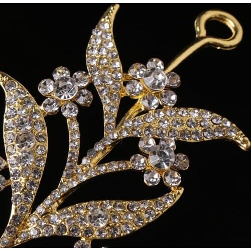 Leaf Style Crown Bride Wedding Tiara Princess Jewelry Women Luxury Queen Decor