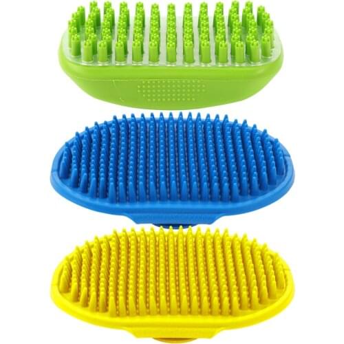 3PCS Pet Bath Brush Rubber Comb Hair Removal Brush Pet Dog Cat Grooming Cleaning Glove Massage Pet Hair Care Tool