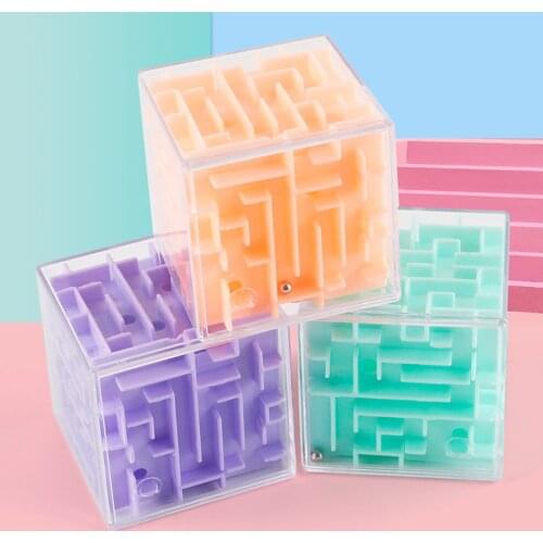 3D Maze Ball Rotation Cube Professional Speed Puzzle Cube With Stickers Kids Brain Teaser Cubo Magico Toys