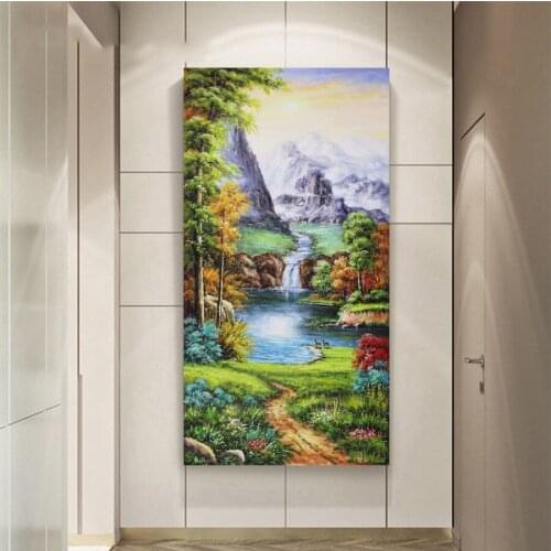 5d diamond painting Romantic natural scenery creek full square round diamond mosaic DIY rhinestone painting home decor A1000