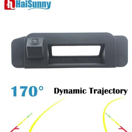 Car Reverse Rear Camera HD For Mercedes W205 W117 CLA C Class C200 C300 CLA250 Trunk Handle Dynamic Trajectory 170° Fisheye lens