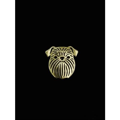 New Design Classic Animal Brussels Griffon Dog Broche Gold Silver Color Designer Brooch For Men Overwatch Gift For Friend Father