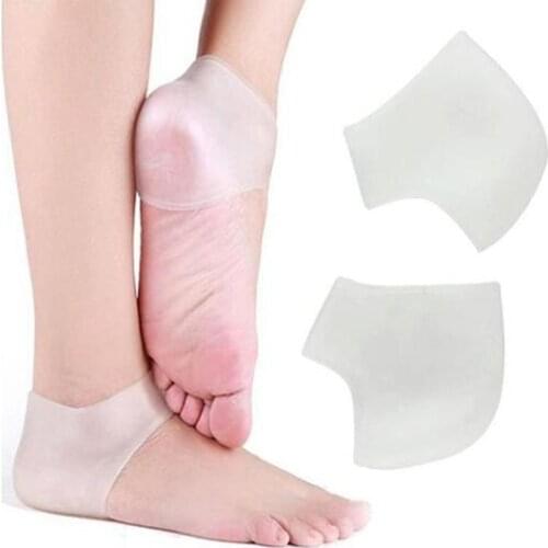 Hot Silicone Heel Socks Cracked Foot Skin Care Protector Pad Heel Pads