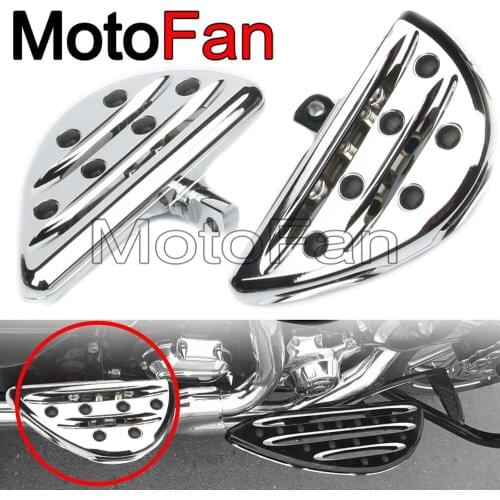 Chrome Motorcycle Rear Passenger Floorboards Foot Pegs Footrest For Harley Davidson FLHR FLST Dyna FLD FLS Slim Tour Glide Ultra