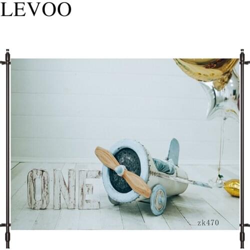 LEVOO photographic background First birthday aircraft balloon scene background nature photocall photo studio shoot prop
