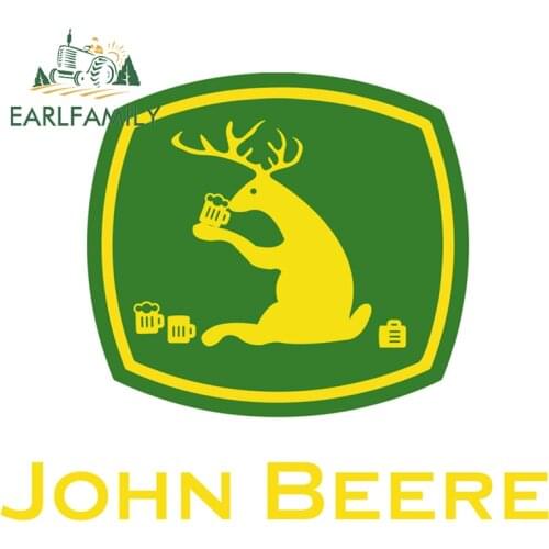 EARLFAMILY 13cm Vinyl Car Stickers for JOHN BEERE Farm Tractor Gator Farming AUTO MOTO Funny Decal Campervan RV JDM Decor